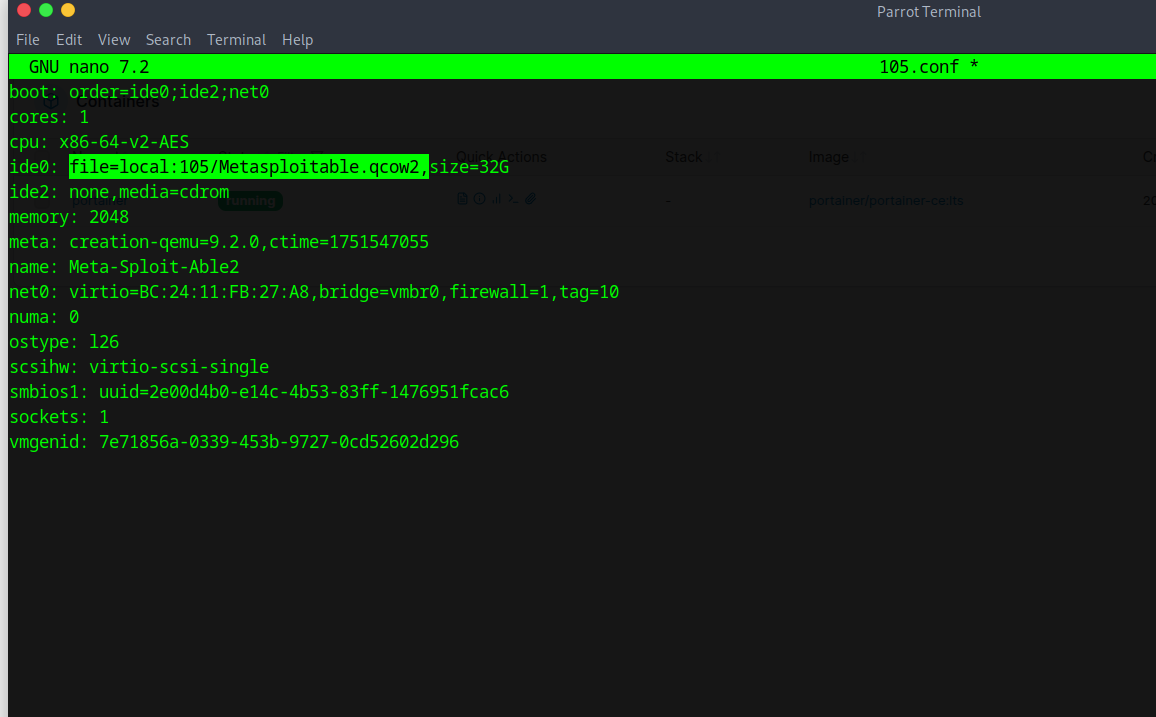 17 changing the file to point to metasploitable